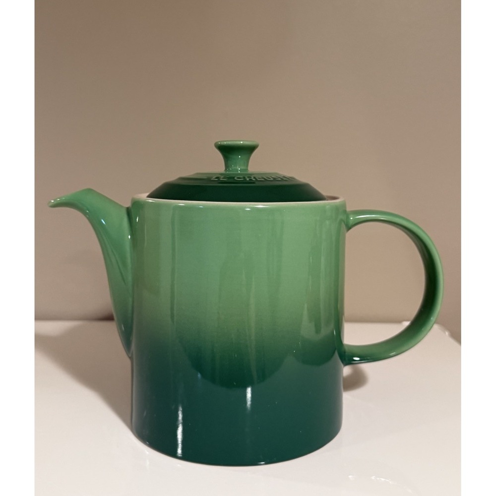 Le Creuset Medium Grand Teapot 1.3L 1.4Qt Bamboo Green Stoneware NEW